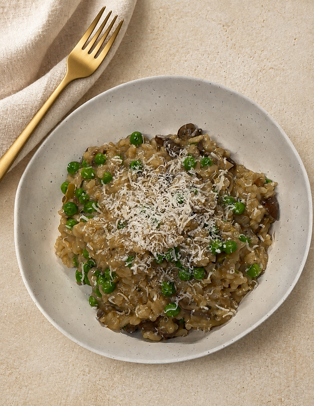 Pea & Mushroom Risotto
